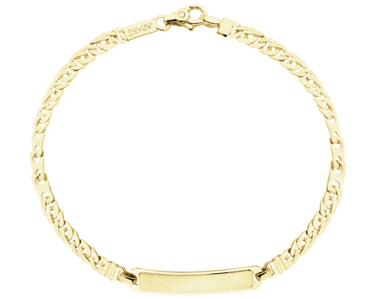 Zlatý náramek s destičkou