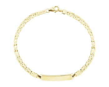 Złota bransoletka z blaszką