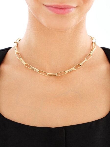 Złoty naszyjnik - paper clip