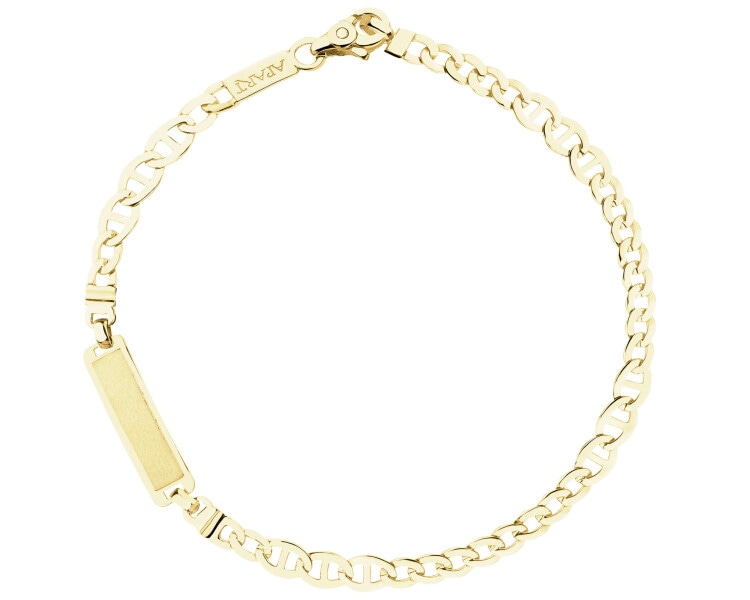 Złota bransoletka z blaszką