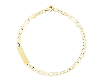 Zlatý náramek s destičkou