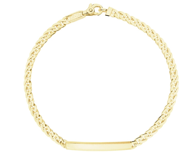 Złota bransoletka z blaszką