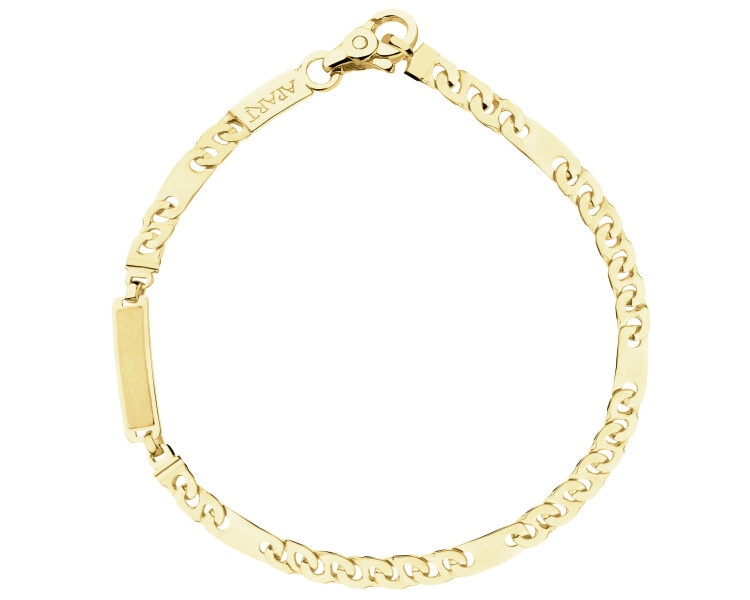 Złota bransoletka z blaszką