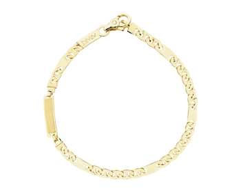 Zlatý náramek s destičkou