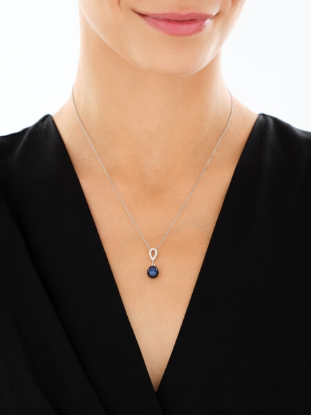 Srebrne kolczyki i zawieszka z perłami i cyrkoniami - komplet