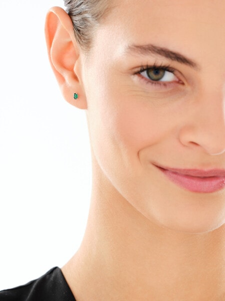 Srebrne kolczyki i zawieszka ze szlifowanym szkłem - komplet