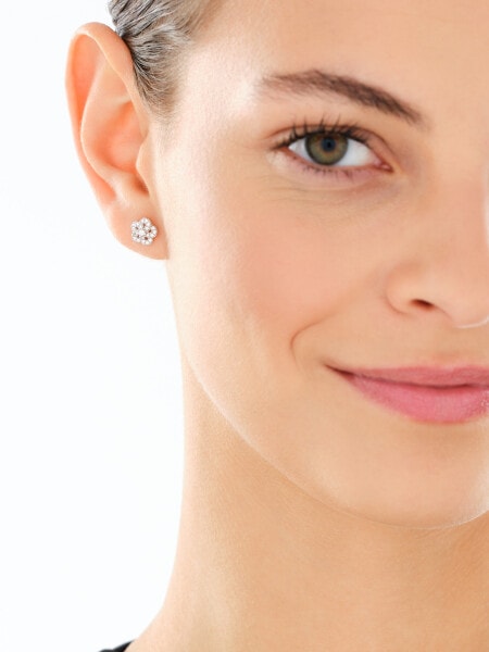 Srebrne kolczyki i zawieszka z cyrkoniami - komplet