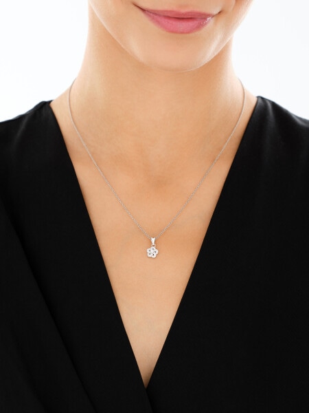 Srebrne kolczyki i zawieszka z cyrkoniami - komplet