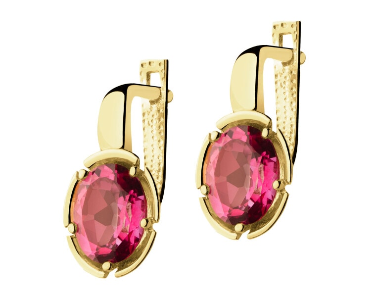 Złote kolczyki z topazami