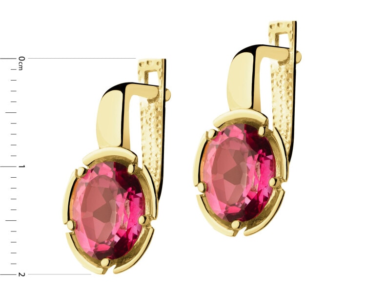 Złote kolczyki z topazami