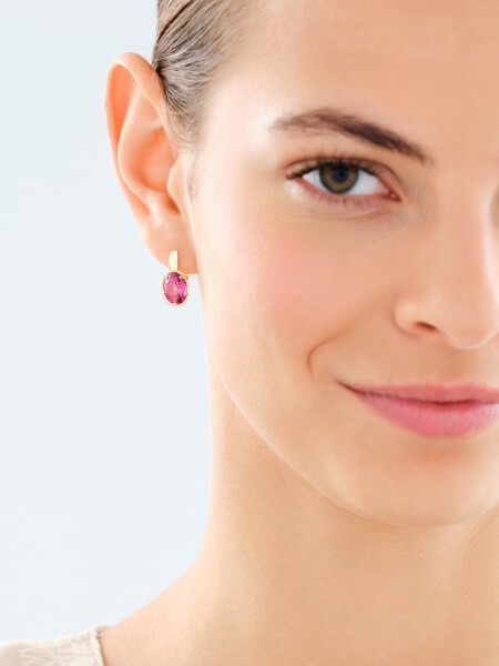 Złote kolczyki z topazami