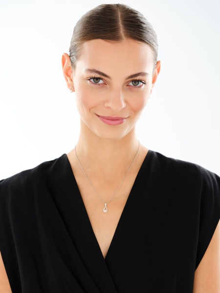 Srebrne kolczyki i zawieszka z perłami - komplet