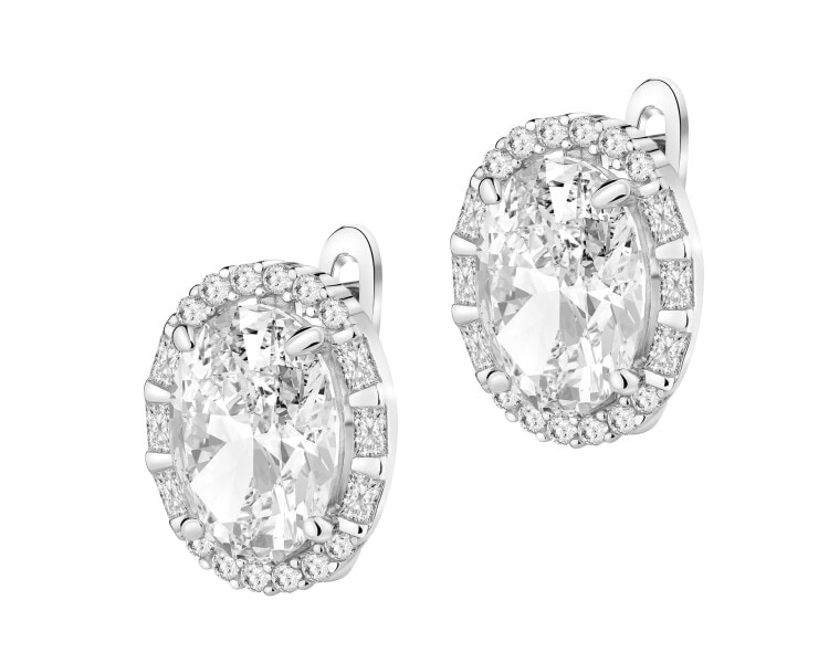 Kolczyki srebrne z cyrkoniami