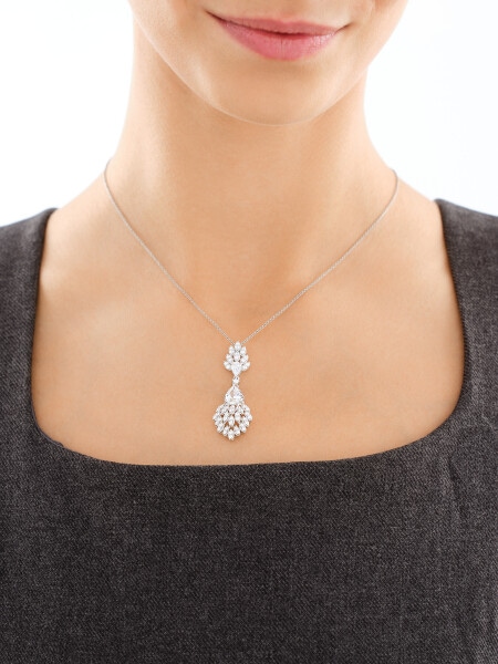 Stříbrný přívěsek se zirkony