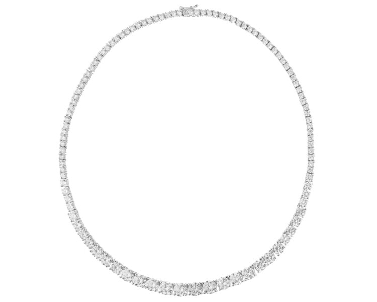 Naszyjnik srebrny z cyrkoniami