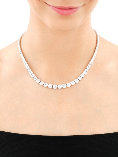 Naszyjnik srebrny z cyrkoniami