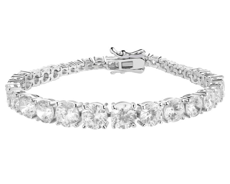 Stříbrný náramek se zirkony