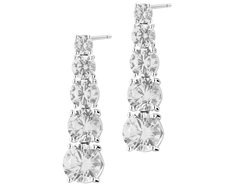 Kolczyki srebrne z cyrkoniami