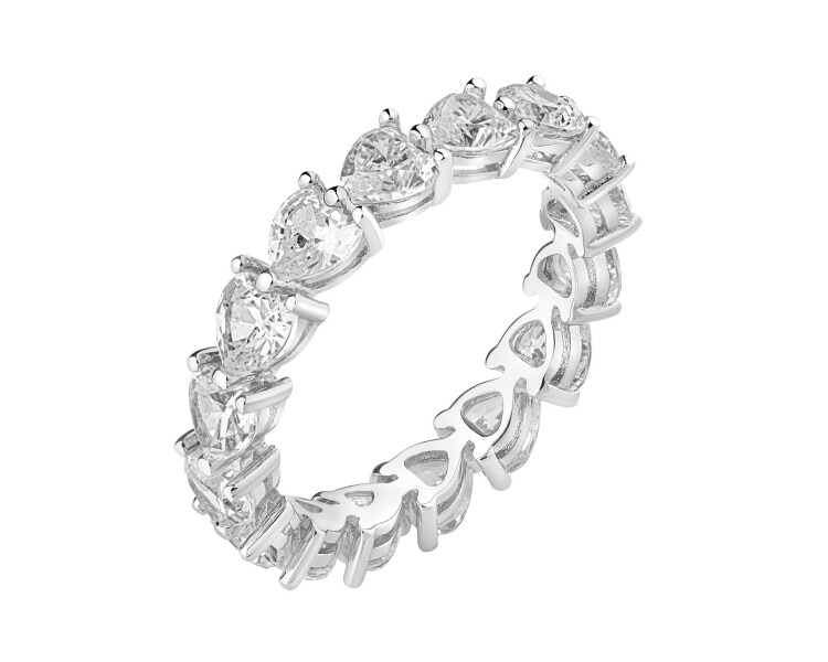 Rhodium Plated Silver Eternity with Cubic Zirconia