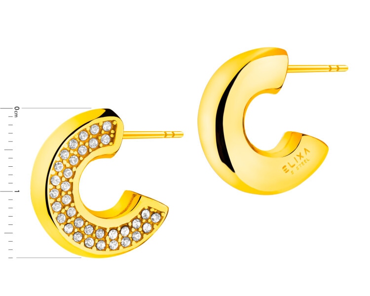 Stainless Steel Earrings with Crystal