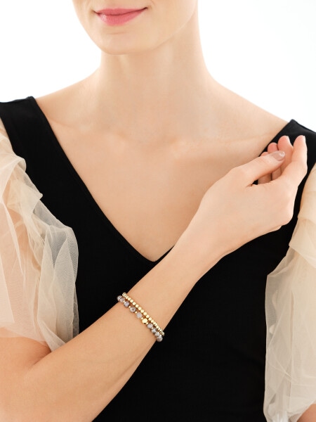 Gold-Plated Brass Bracelet with Agate