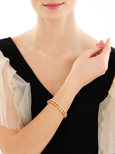 Gold-Plated Brass Bracelet with Carnelian