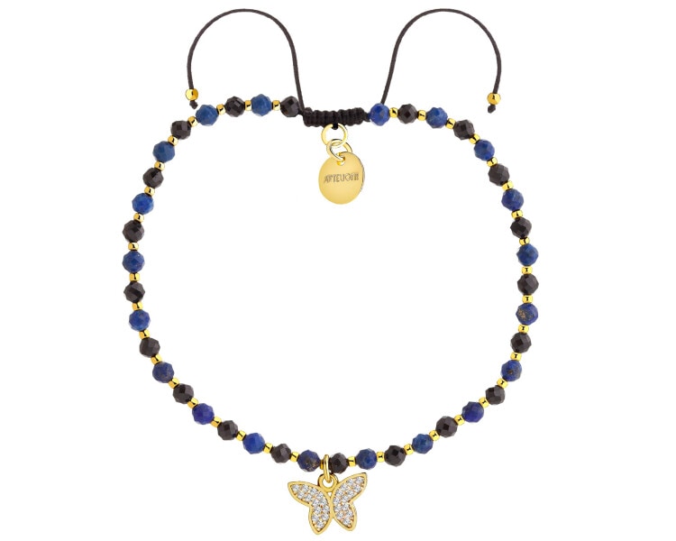 Gold-Plated Brass Bracelet with Cubic Zirconia