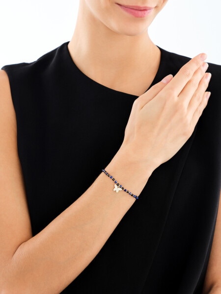 Gold-Plated Brass Bracelet with Cubic Zirconia