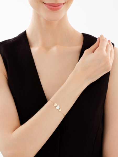 375 Yellow And White Gold Plated Bracelet 