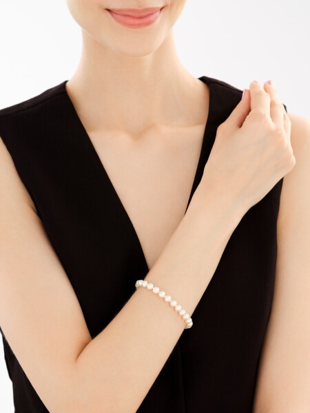 14 K Yellow Gold Bracelet with Pearl