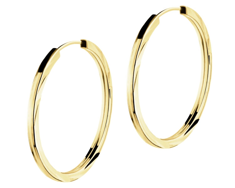 9 K Yellow Gold Hoop Earring 