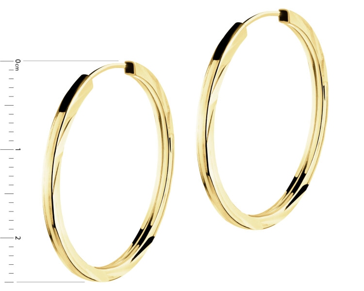 9 K Yellow Gold Hoop Earring