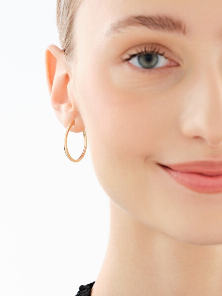 9 K Yellow Gold Hoop Earring 