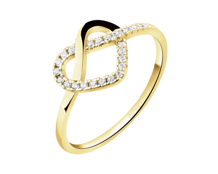 14 K Yellow Gold Ring with Cubic Zirconia