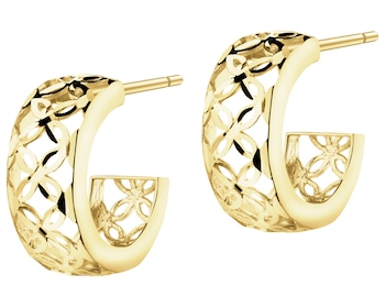 9 K Yellow Gold Earrings 