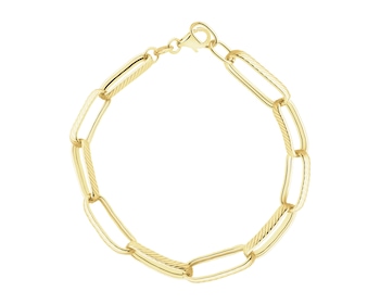 Zlatý náramek - paper clip