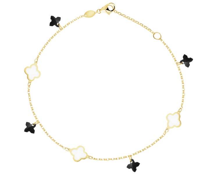 14 K Yellow Gold Bracelet with Mother Of Pearl