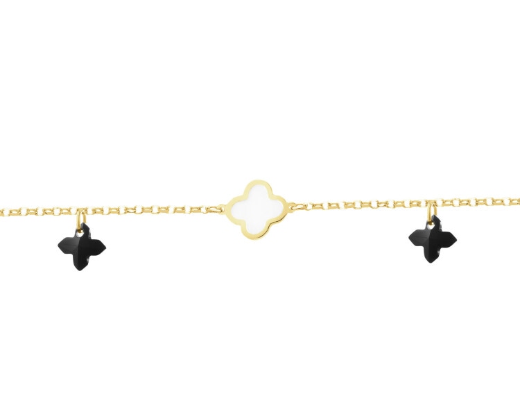 14 K Yellow Gold Bracelet with Mother Of Pearl