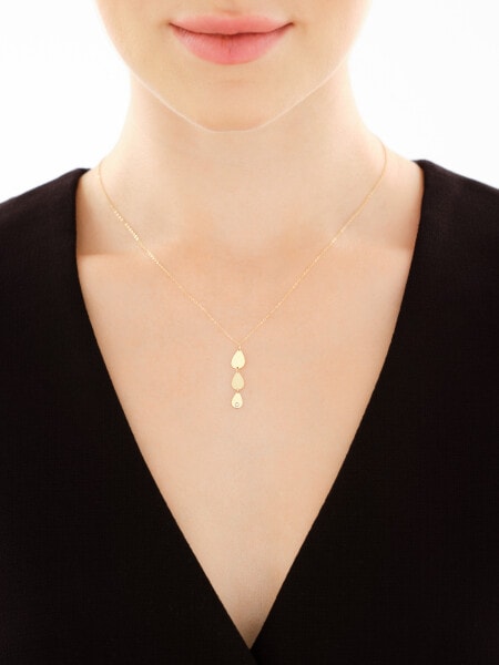 Złoty naszyjnik z cyrkonią