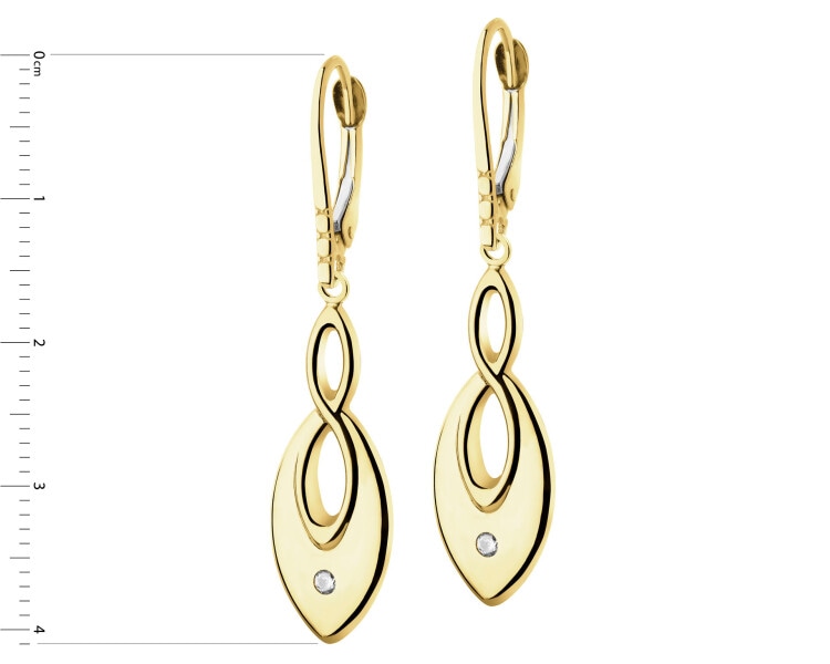 Złote kolczyki z cyrkoniami