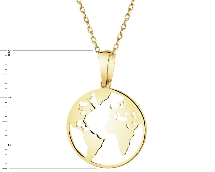 Złota zawieszka - kula ziemska