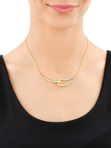 14 K Rhodium-Plated Yellow Gold Necklace