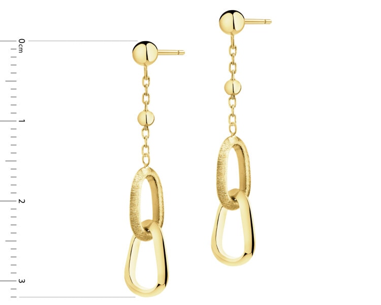 9 K Yellow Gold Dangling Earring