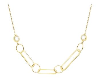 Zlatý náhrdelník se zirkony