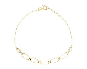 Zlatý náramek se zirkony