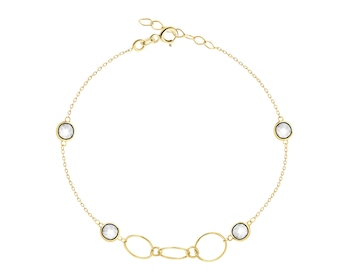 Złota bransoletka z cyrkoniami