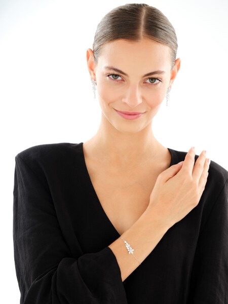 Rhodium Plated Silver Earrings