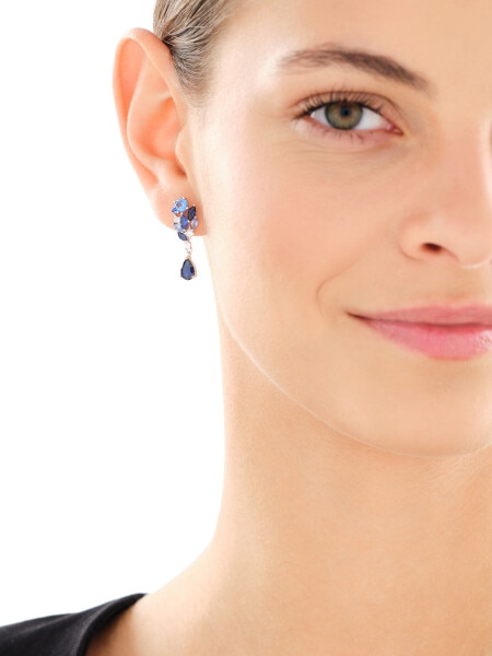 Rhodium Plated Silver Earrings with Cubic Zirconia