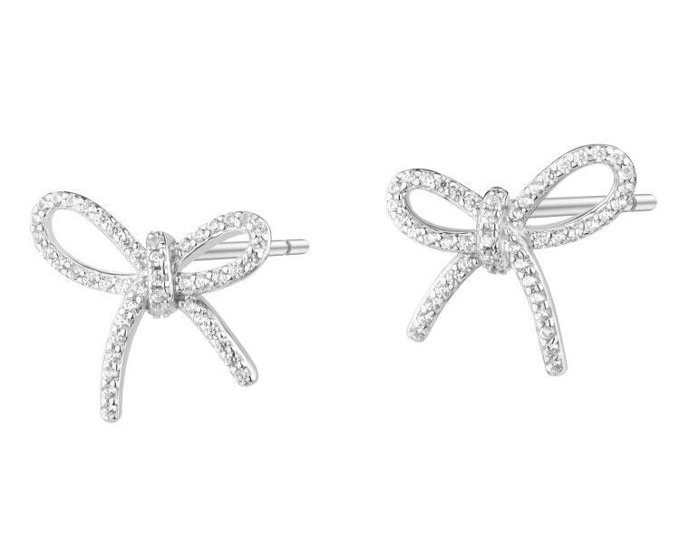 Stříbrný náramek se zirkony - srdce