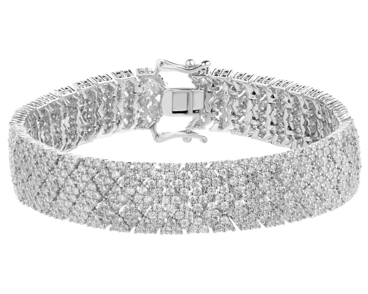 Gold-Plated Silver Necklace with Glass